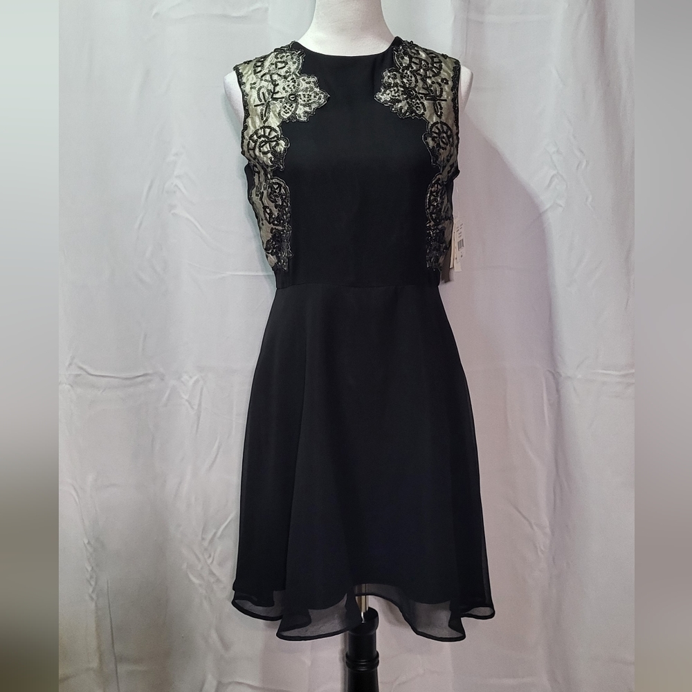 J. Taylor Women's Black NWT Sequins Sleeveless Formal Mini Dress Size 4 (Small) - Picture 3 of 13